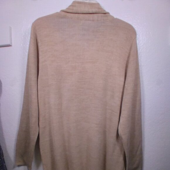 Laura Scott Mid Length Beige Cardigan Sweater 1X - Picture 6 of 14